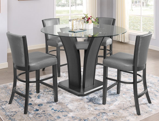CAMELIA BLACK COUNTER HEIGHT CHAIR