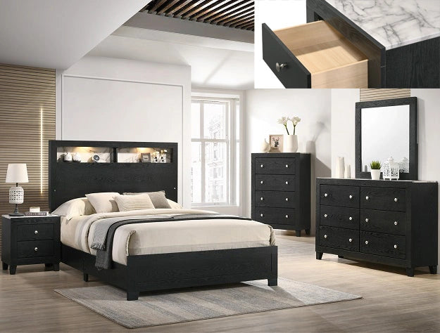 Crown Mark Furniture Cadence King Panel Bed in Black image