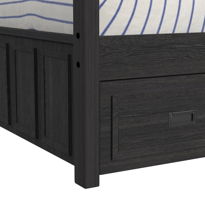 Hampton Kids Over Bunk with Ladder and Trundle Bedroom Set