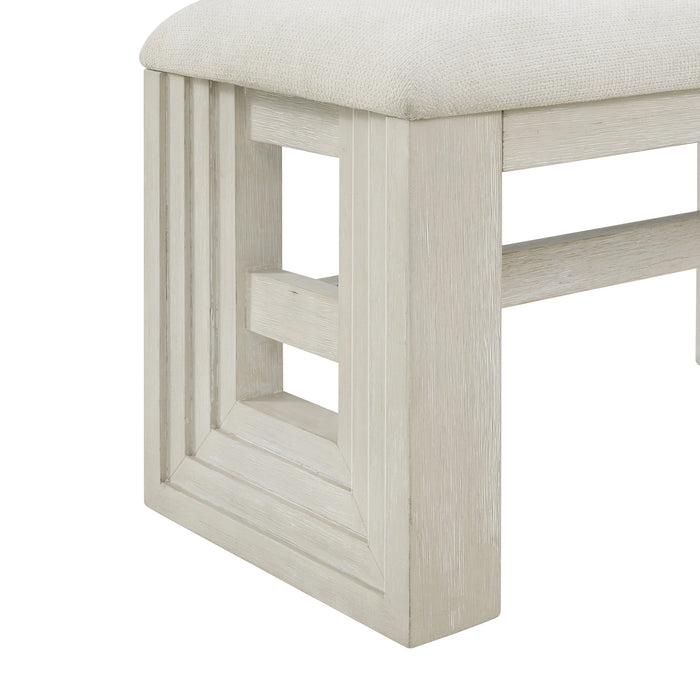 Avalanche Dining Bench in Antique White