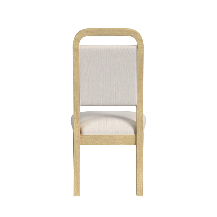 Ridgemont Dining Side Chair with White Fabric in Natural (2 Per Carton)