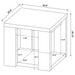 Pavone Open-Shelf Coffee and End Table Set - Latte 3-Piece Set