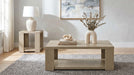 Pavone Open-Shelf Coffee and End Table Set - Latte 2-Piece Set