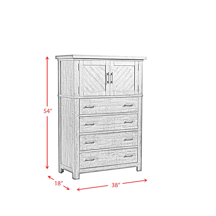 Jax Platform Storage Bedroom Set in Cherry