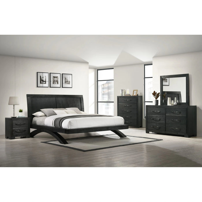 Allan Dresser & Mirror Set in Black