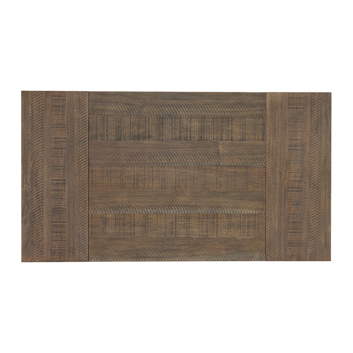 Farmington Rectangular Dining Table in Medium Brown and Washed Stone