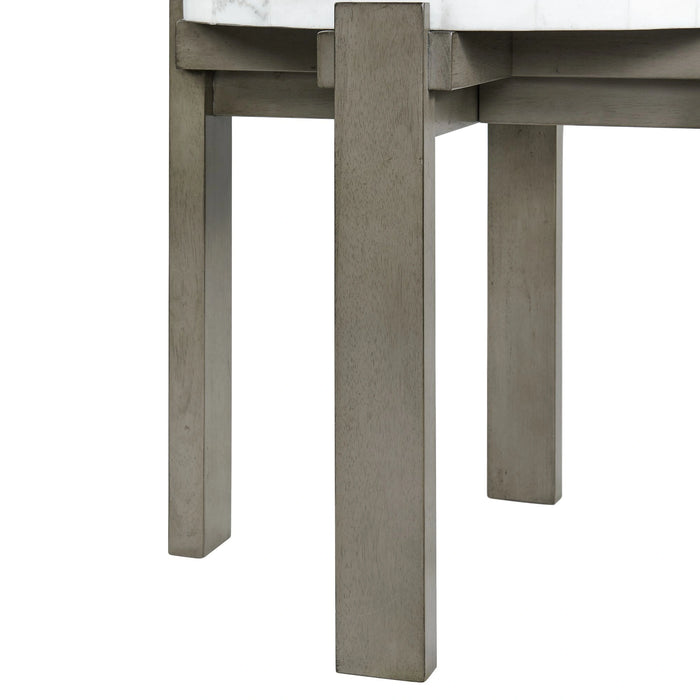 Rosamel Round End Table in Ash Brown