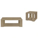 Pavone Open-Shelf Coffee and End Table Set - Latte 2-Piece Set