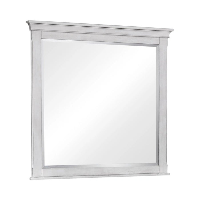 Franco Rectangular Dresser Mirror Antique White — A&M Furniture (Bryan, TX)