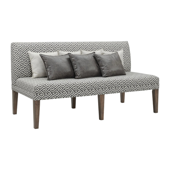 Gramercy 6PC Dining Set-Table, Four Tufted Tall Back Chairs and Settee