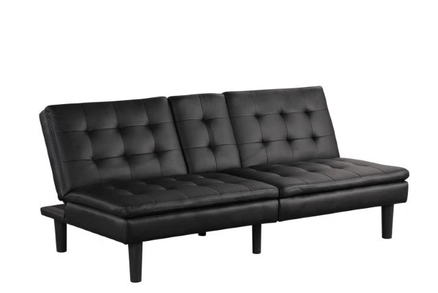 Eidsberg Futon Sofa Bed Orange, Grey, Brown, & Black