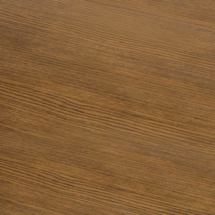 Portico Double Pedestal Desk with Power/USB in Brown Oak