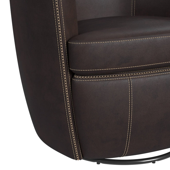 Vito Swivel Chair in Pebble Brown