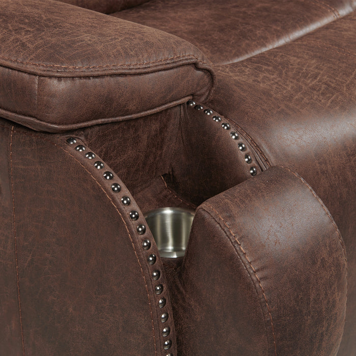 Atlantis Power Motion Recliner with Power Head Recliner in Heritage Brown