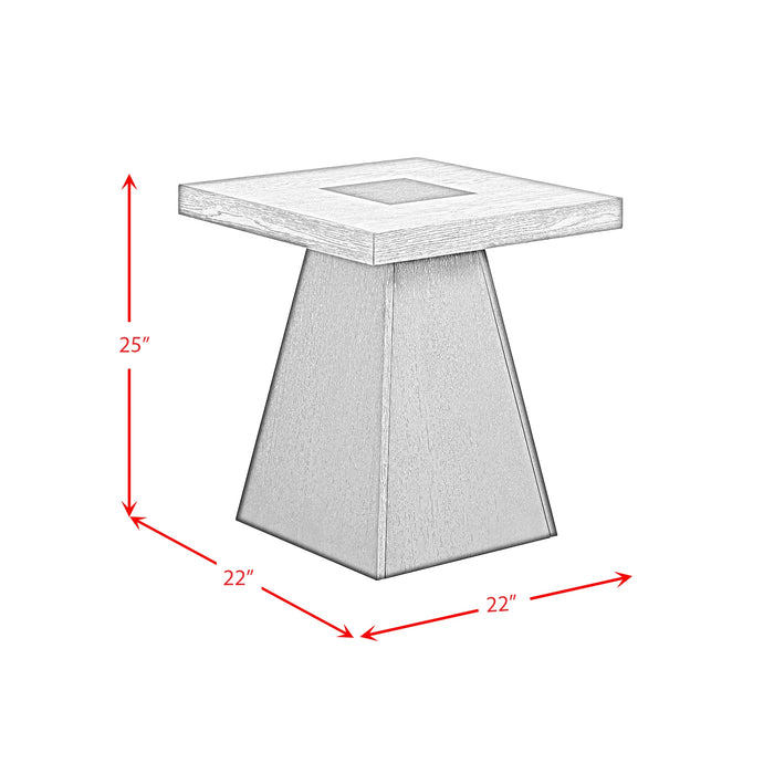 Jemma 3PC Occasional Table Set in Grey and Dark Espresso-Coffee Table & TwoEnd Table