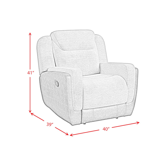 Hornet 3PC Living Room Set in Rancho Grey-Sofa, Loveseat & Recliner
