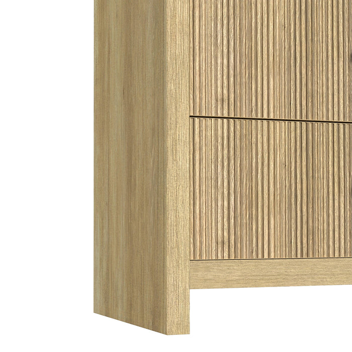 Ridgemont 2-Drawer Nightstand with USB in Natural