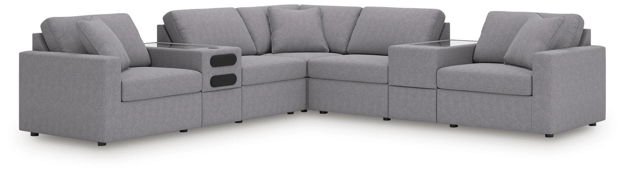 Modmax Balanced Sectional with Audio and Storage Consoles