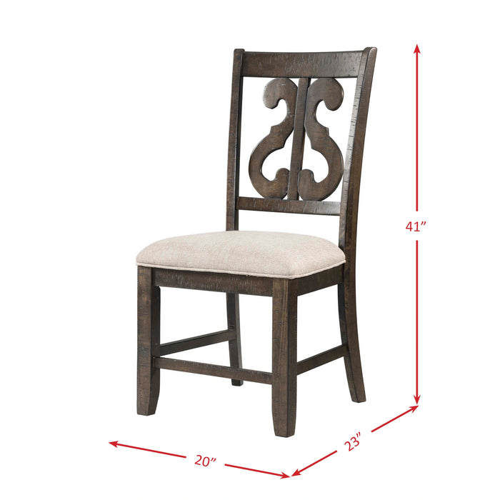 Stone Round 5PC Dining Set-Round Table & 4 Chairs