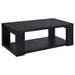 Pavone Open-Shelf Coffee and End Table Set - Black 3-Piece Set