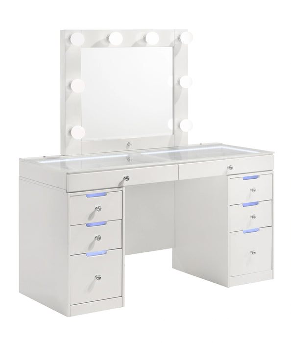 Luxo Vanity Pedestals White