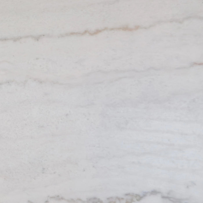 Lanette End Table with White Marble Top in Black