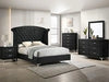 Crown Mark Furniture Lucinda Queen Upholstered Panel Bed in Black B9265-Q image