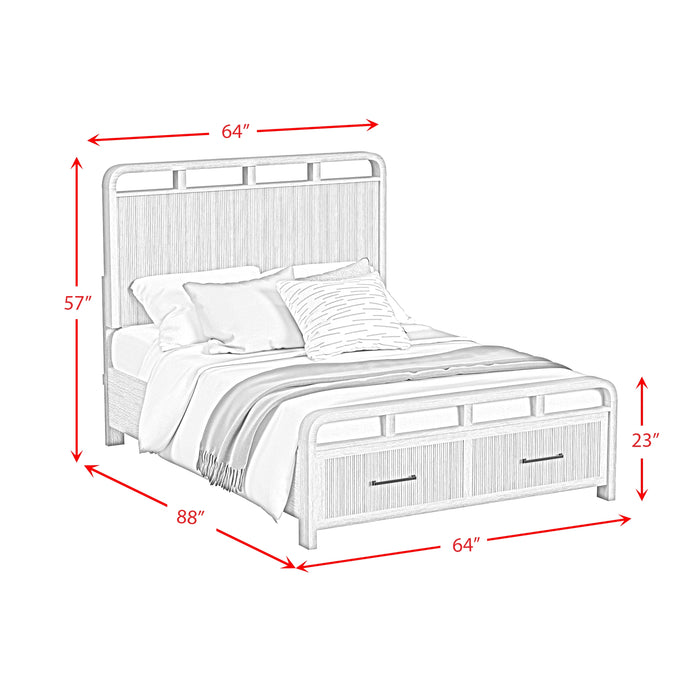 Ridgemont Storage Bed in Black with Grain