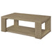 Pavone Open-Shelf Coffee and End Table Set - Latte 3-Piece Set
