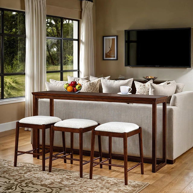 Daventry Sofa Table w/ 3 Counter Ht Stools