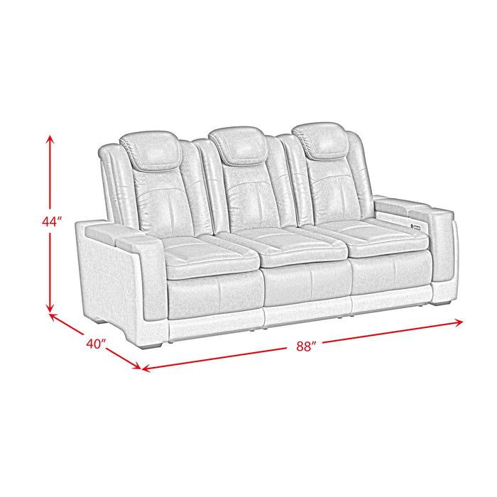 Lantana 3PC Living Room Set in Rocky Cement/Charcoal-Sofa, Loveseat & Recliner