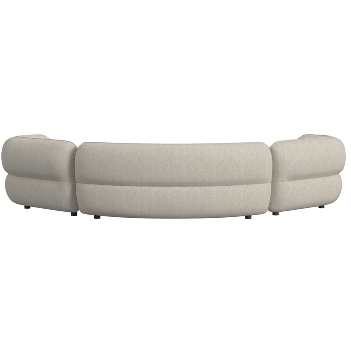 Four Seasons Sectional Set in Woolen Camel with 6 Pillows