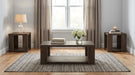 Pavone Open-Shelf Coffee and End Table Set - Dark Rustic Mango 3-Piece Set