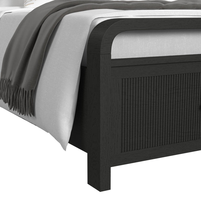 Ridgemont Storage Bed in Black with Grain