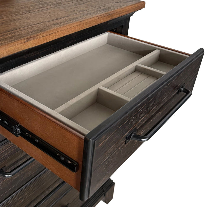 Montrose Storage Bedroom Set in Espresso & Brown