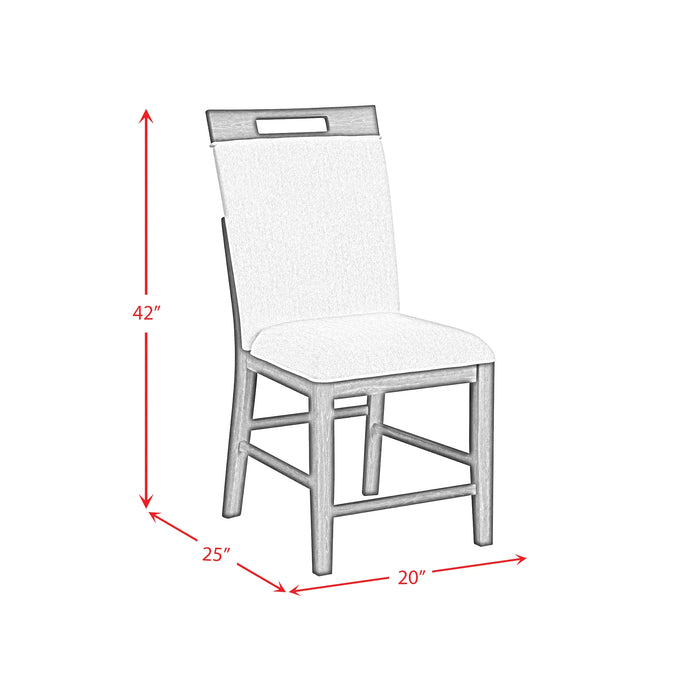 Transcend Counter Side Chair with Light Grey Fabric in Charcoal (2 Per Carton)