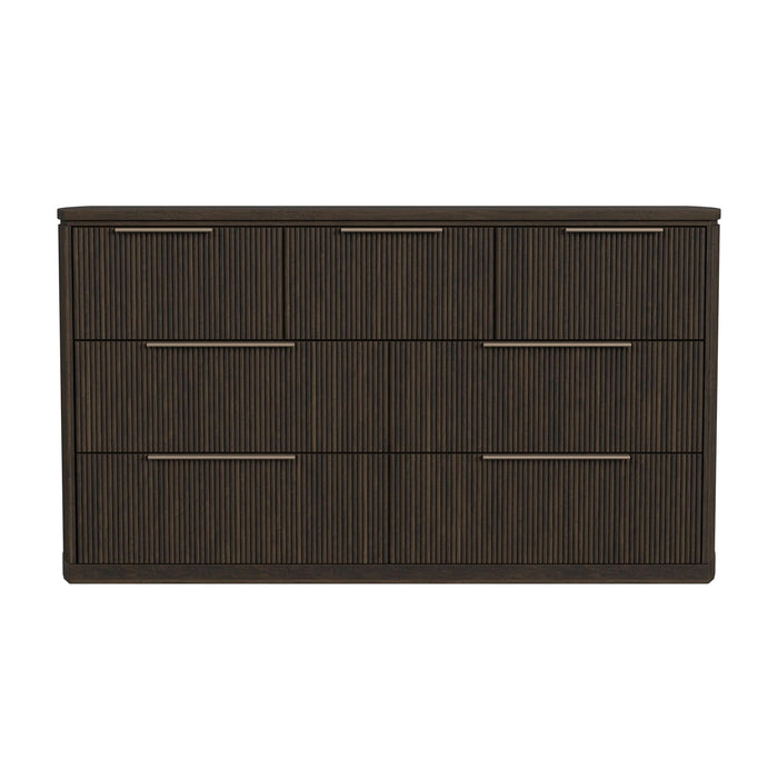 Sylvie 7-Drawer Dresser in Dark Brown