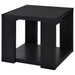 Pavone Open-Shelf Coffee and End Table Set - Black 3-Piece Set