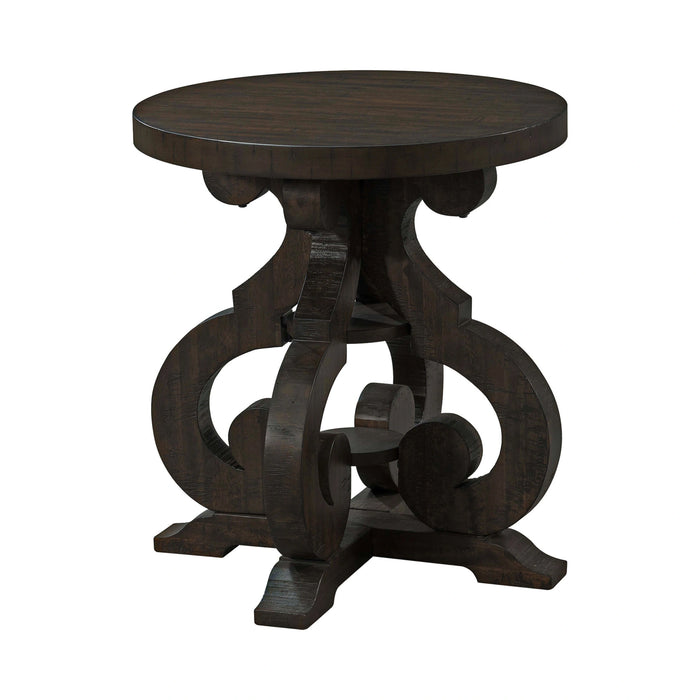 Stone Occasional Side Table With PU Base
