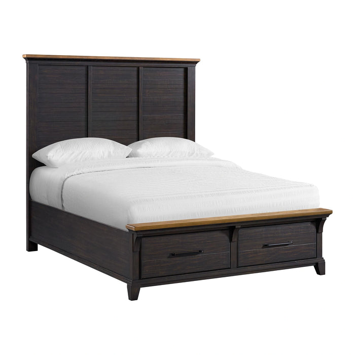 Montrose Storage Bedroom Set in Espresso & Brown