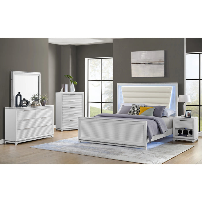 Denmark Dresser and Mirror Set in White