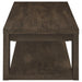 Pavone Open-Shelf Coffee and End Table Set - Dark Rustic Mango 2-Piece Set