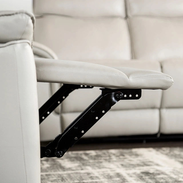 Bienne Sofa Manual Recliner White & Black