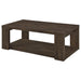 Pavone Open-Shelf Coffee and End Table Set - Dark Rustic Mango 3-Piece Set