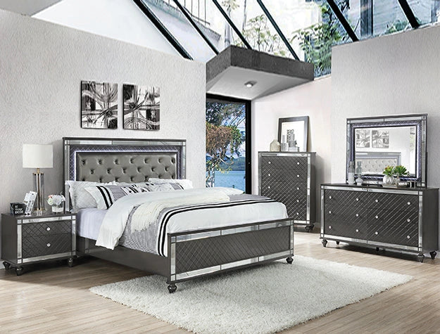 Crown Mark Refino Nightstand in Gray B1670-2 image