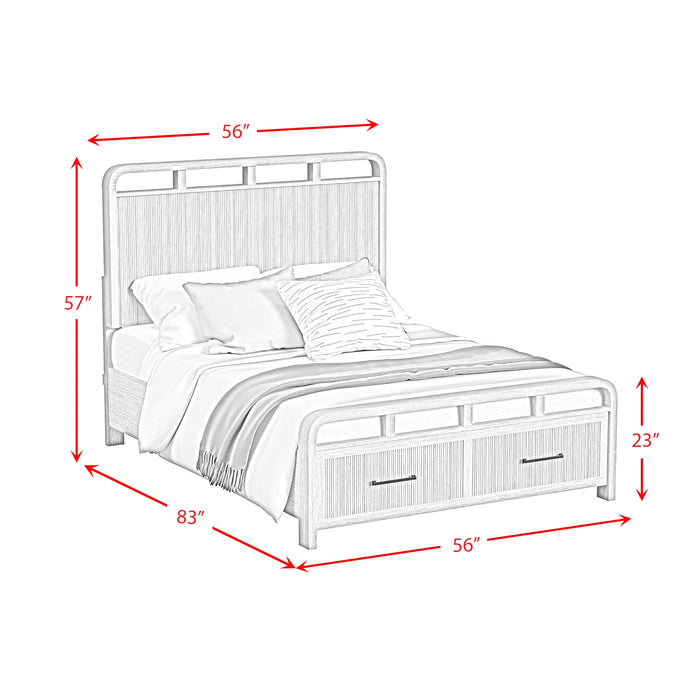 Ridgemont Storage Bed in Black with Grain