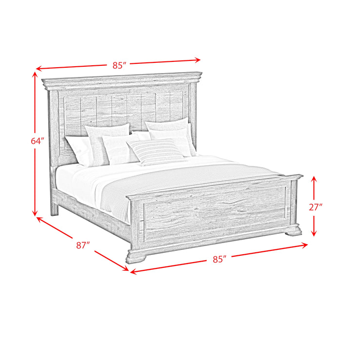 Park Ridge Panel Bed in Charcoal