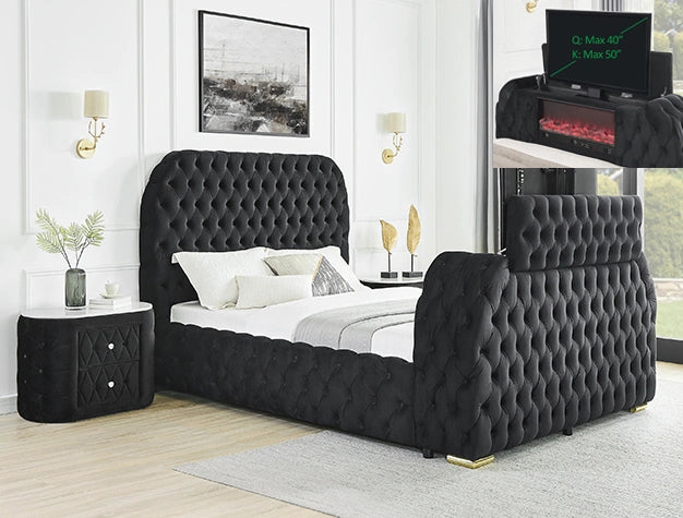 Natalia Queen Bed Black image