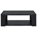 Pavone Open-Shelf Coffee and End Table Set - Black 2-Piece Set