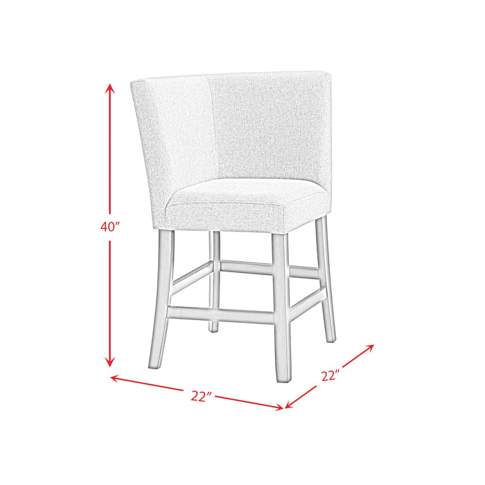 Seneca Counter Height Dining Set in Brown-Table and Four Chairs